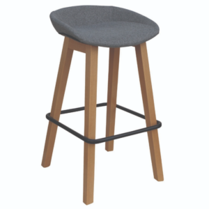 Konfurb Pala Stool - Grey Fabric